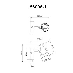 Acheter Globo Lighting Applique spot LED design Rodrik - Argent mat