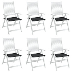 Avis vidaXL Coussins de chaise jardin lot de 6 noir 50x50x3 cm tissu oxford