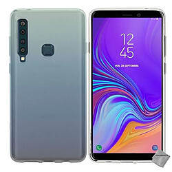 Htdmobiles Coque silicone gel fine pour Samsung Galaxy A9 (2018) + film ecran - BLANC TRANSPARENT