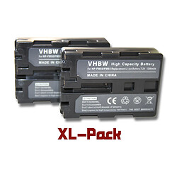 vhbw 2x batterie pour caméra vidéo compatible avec Trotec IC100, IC120, IC60, IC80 caméra infrafrouge (1200mAh, 7.2V, Li-Ion)