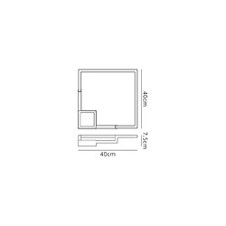 Inspired Applique carrée, LED 25W, 3000K, 1370lm, Blanc, Garantie 3 ans pas cher