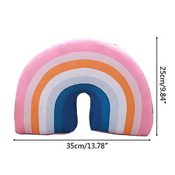 Universal Enfants arc-en-ciel u forme oreiller coude coude coussin soutient l'enfant somnolent peluche35 * 25cm)