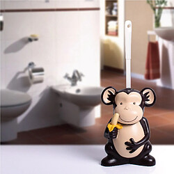 Avis Universal Créatif Cute Monkey Toilet Brosse Set Base en Résine Maison Hôtel Toilette Nettoyage Outils Décoration Décoration | Porte-brosse de toilette