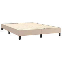 Acheter Maison Chic Lit Adulte - Lit simple Lit à sommier tapissier avec matelas moelleux - Meuble de Chambre - Cappuccino 140x200 cm -MN19775