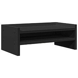 vidaXL Support de moniteur noir 42x24x16 cm bois d'ingénierie