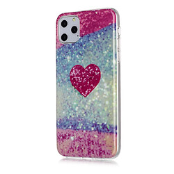 Wewoo Coque Souple Pour iPhone 11 Pro Modèle de dessin coloré IMD Workmanship Étui de protection en TPU coeur rouge