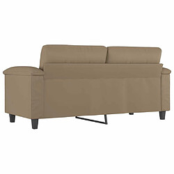 Maison Chic Canapé à 2 places,Sofa de Salon,Canapé droit Cappuccino 140 cm Similicuir -GKD995589 pas cher