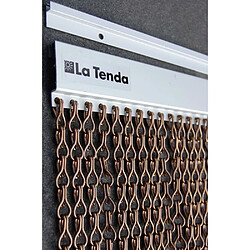 La Tenda Rideau de porte en aluminium Alusa brun et bronze 100 x 230 cm.