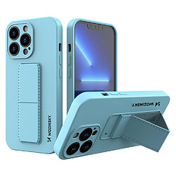 Ozzzo wozinsky kickstand coque etui en silicone avec support pour iphone 13 bleu clair