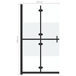 Maison Chic Paroi de douche pliable | Écran de douche | Cloison de douche Verre ESG demi-dépoli 120x190 cm -GKD88865 pas cher