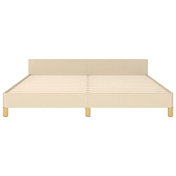 Acheter vidaXL Cadre de lit sans matelas crème 160x200 cm tissu