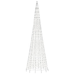 Avis vidaXL Arbre de Noël lumineux sur mât de drapeau 1534 LED blanc 500 cm