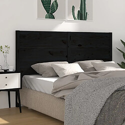 Maison Chic Tête de lit scandinave pour lit adulte,Meuble de chambre Noir 126x4x100 cm Bois massif de pin -MN21808