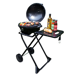 Barbecue électrique Suntec BBQ-9493, 2400W, 10kg, couvercle avec affichage de la température, thermostat et roulettes