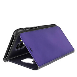 Avizar Étui Galaxy A8 Housse folio Miroir coque rigide clapet fonction support - Violet