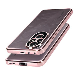 Avizar Coque pour Honor 200 Dos Transparent Contour effet Chromé Rose Champagne