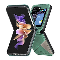 Htdmobiles Housse pour Samsung Galaxy Z Flip 6 5G - etui coque pochette portefeuille - VERT