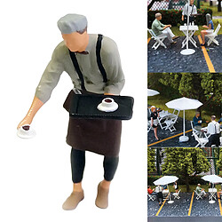 Acheter 1:64 Chiffres Serveur Manger Disposition De Scène Diorama Jouet Café Serveur Marron