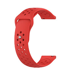 Bracelet en silicone Trous respirants de 22 mm rouge pour votre POLAR Vantage M