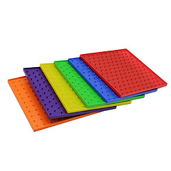 Avis 6pcs Double Face Peg Geoboard Toy Tie Graphic Learning Kids Jouet éducatif