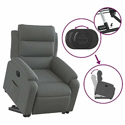 Maison Chic Fauteuil Relax pour salon, Fauteuil inclinable électrique gris foncé tissu -GKD78251 pas cher