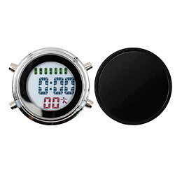 Horloge Numérique étanche Mini-réveil Moto Yacht Boat Digital Clock Silver-Black