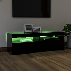 Acheter vidaXL Meuble TV avec lumières LED noir 120x35x40 cm