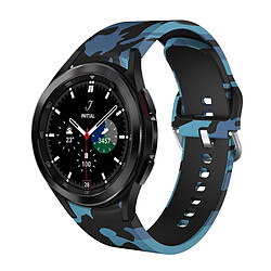 Bracelet en silicone motif imprimé rigide bleu camouflage pour votre Samsung Galaxy Watch4 40mm/44mm