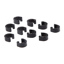 10pcs Bicyclette Boucle Tuyau C-clips Engrenage de Frein Guide de Logement de Câble + 10pcs Noir Guides de Cadre de Câble de Frein