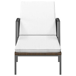 Avis Maison Chic Chaise longue de jardin avec coussin | Bain de soleil Relax | Transat résine tressée marron -GKD95350