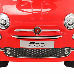 vidaXL Voiture jouet à chevaucher Fiat 500 rouge pas cher