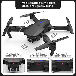 Universal Drone E525 Pro avec 4K/1080p double caméra WiFi FPV bureau intelligent anti-collision pliant mini quadricoptère allemand jouet comparatif E88 | RC Helicopter(Le noir) pas cher