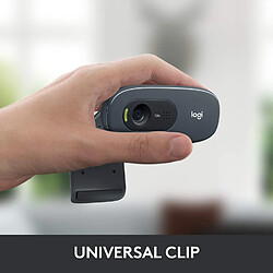 Universal Webcam HD C270, HD 720p/30fps, vidéo HD à écran large, correction HD, microphone réduisant le bruit, PC pas cher