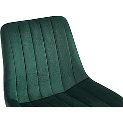 Acheter Decoshop26 Lot de 2 chaises de salle à manger coutures décoratives verticales avec pieds en métal noir assise en velours vert 10_0001745