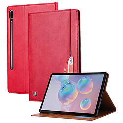 Etui en PU avec support, porte-carte et porte-stylo rouge pour votre Samsung Galaxy Tab S8 Wi-Fi SM-X700