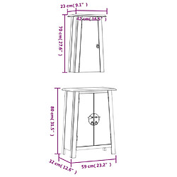 vidaXL Ensemble de meubles de salle de bain 2 pcs bois de pin massif pas cher