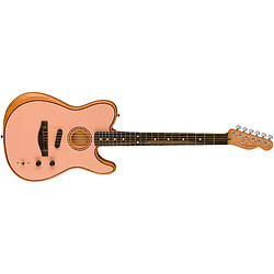 Avis Limited Edition American Acoustasonic Telecaster EB Shell Pink + Housse Fender