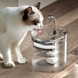 Universal Fontaine automatique pour animaux de compagnie 1.8L Distributeur d'eau pour chiens transparent Super Silencieux Distributeur d'eau pour animaux de compagnie clair Fournitures pour chats et chiens | Fournitures d'alimentation et d'arrosage pour chats