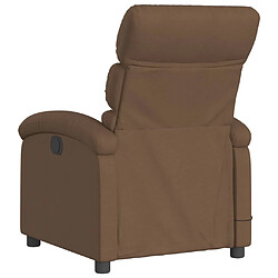 Acheter vidaXL Fauteuil inclinable de massage électrique marron tissu