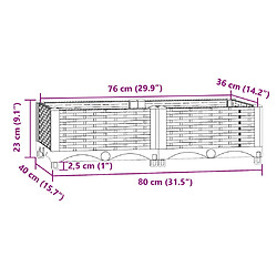 vidaXL Lit surélevé 80x40x23 cm Polypropylène pas cher