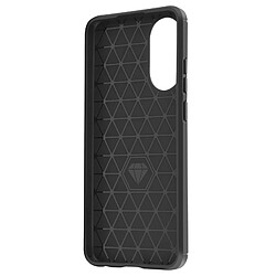 Avizar Coque pour Oppo A78 Flexible Effet Carbone et Brossé Noir