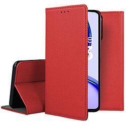 Htdmobiles Housse pour Realme C51 / C53 / Narzo N53 - etui coque pochette portefeuille + film ecran - ROUGE MAGNET