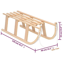 vidaXL Luge 110x40x34 cm Contreplaqué pas cher