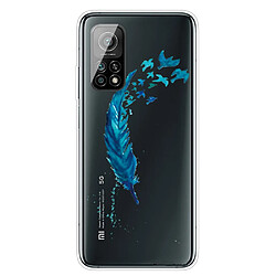 Coque en TPU à motifs clair souple plume pour votre Xiaomi Mi 10T 5G/10T Pro 5G