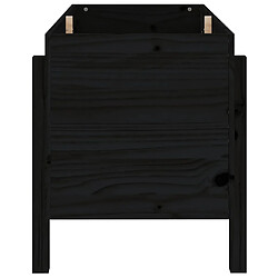 Avis vidaXL Lit surélevé de jardin noir 101x50x57 cm bois de pin massif