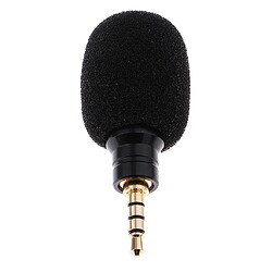 mini microphone micro 3.5mm pour téléphone portable ipad smartphone ordinateur portable noir