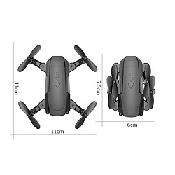 Universal RC mini drone pliant super long endurance avion 4K HD caméra une clé retour quadcopter cadeaux jouets pour enfants(Le noir)