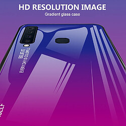 Avis Wewoo Coque Pour Galaxy A9 2018 étui en verre de couleur dégradée bleu