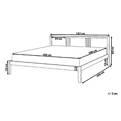 Avis Beliani Lit double en bois clair 180 x 200 cm VANNES