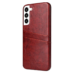 Coque en TPU + PU avec porte-cartes marron pour Samsung Galaxy S22 Plus 5G